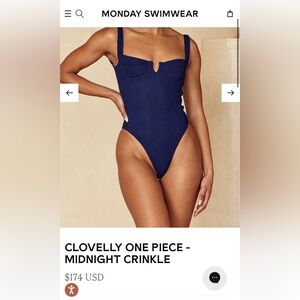Monday swimwear midnight crinkle